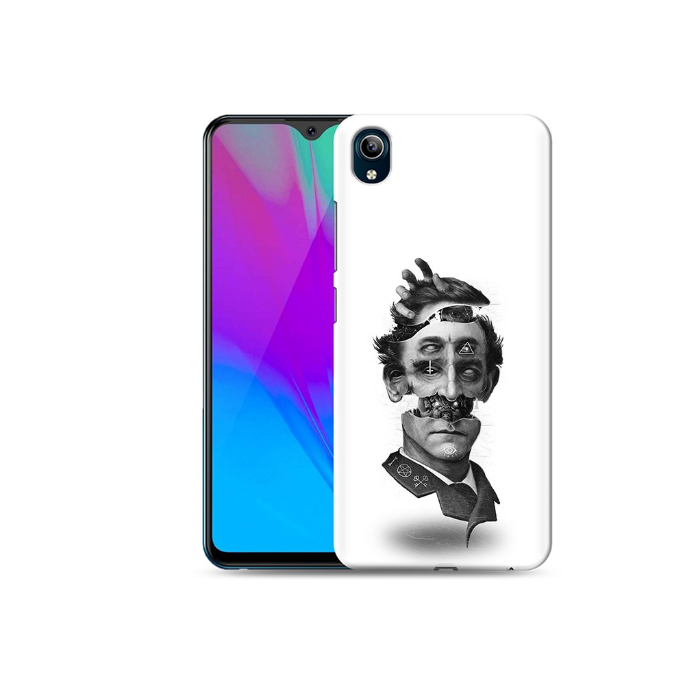 

Чехол MyPads Tocco для Vivo Y91C страшное лицо абстракция (PT156610.438.628), Прозрачный, Tocco