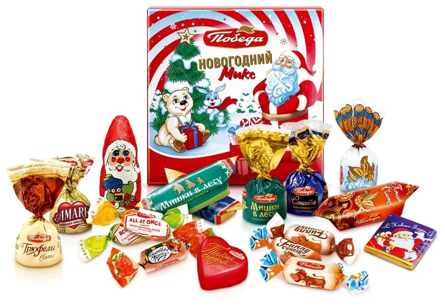 

Сладкий подарочный набор Победа вкуса Квадрат микс 200 г