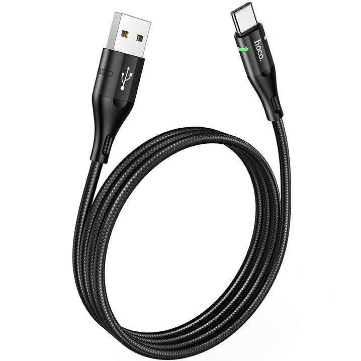 Кабель USB 2.0 A (m) - USB Type-C (m) 1.2м Hoco U93 Shadow - Черный