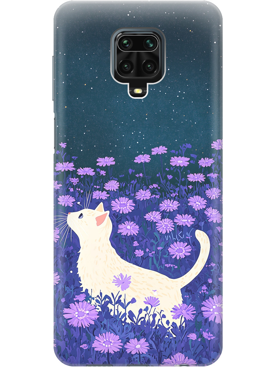 

Силиконовый чехол на Xiaomi Redmi Note 9s / Note 9 Pro с принтом матовый черный 857276, Черный;белый;фиолетовый, 722942112