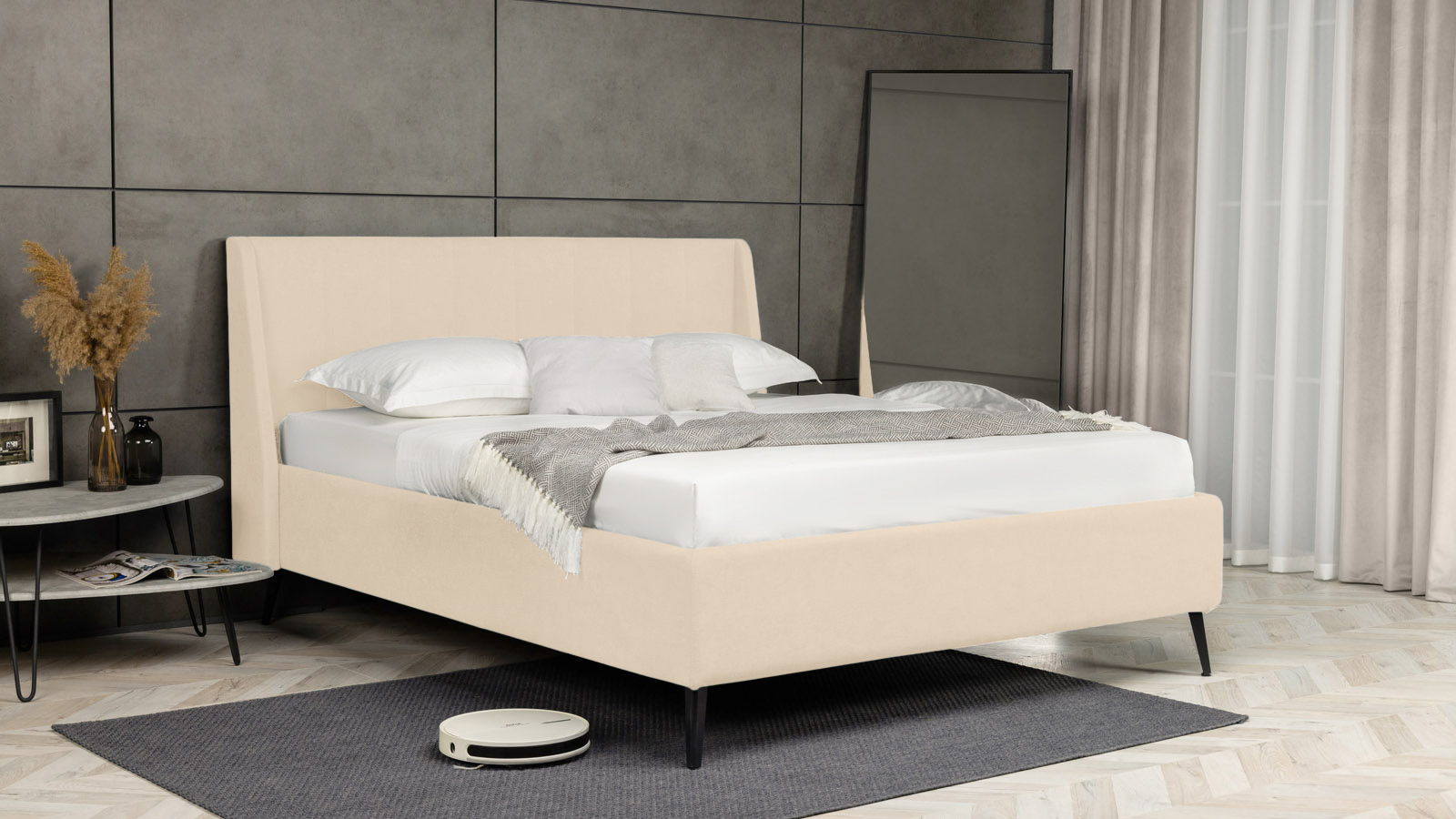 

Кровать Askona Nikolet Sky Velvet 21 160х200, Розовый