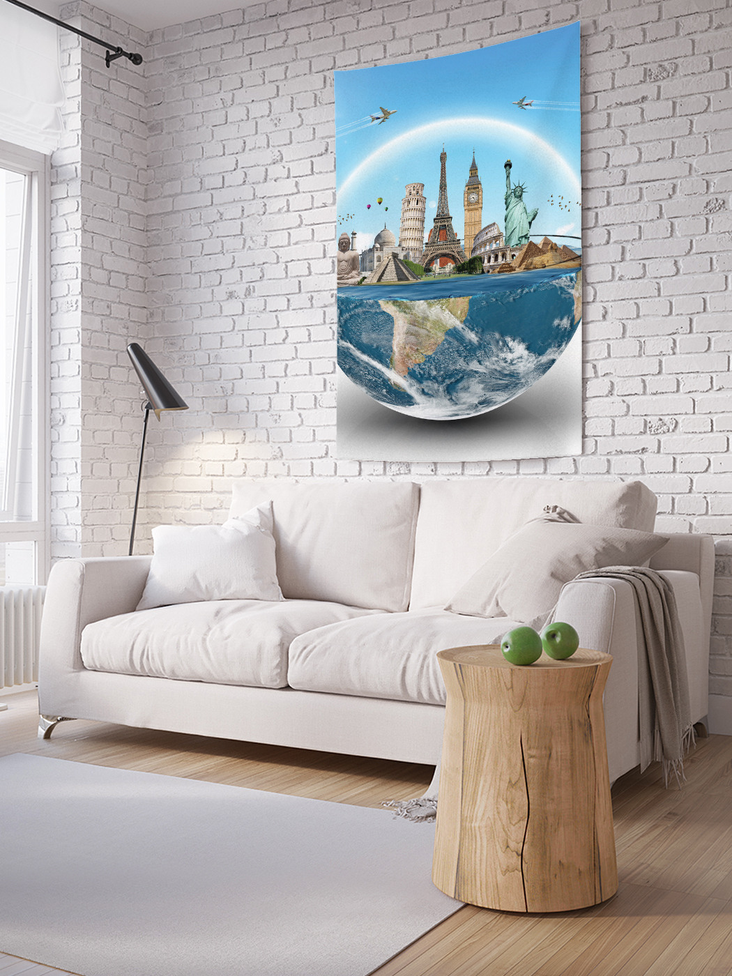 

Вертикальное фотопанно на стену JoyArty Планета с достопримечательностями 150x200 см, Планета с достопримечательностями
