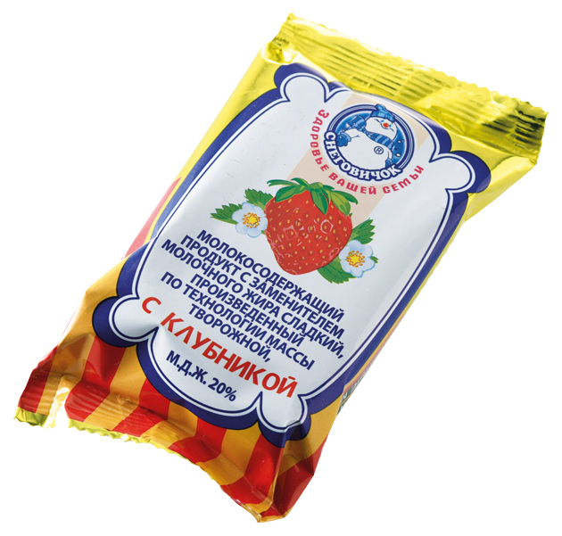 

Творожная масса Снеговичок с клубникой 90 г