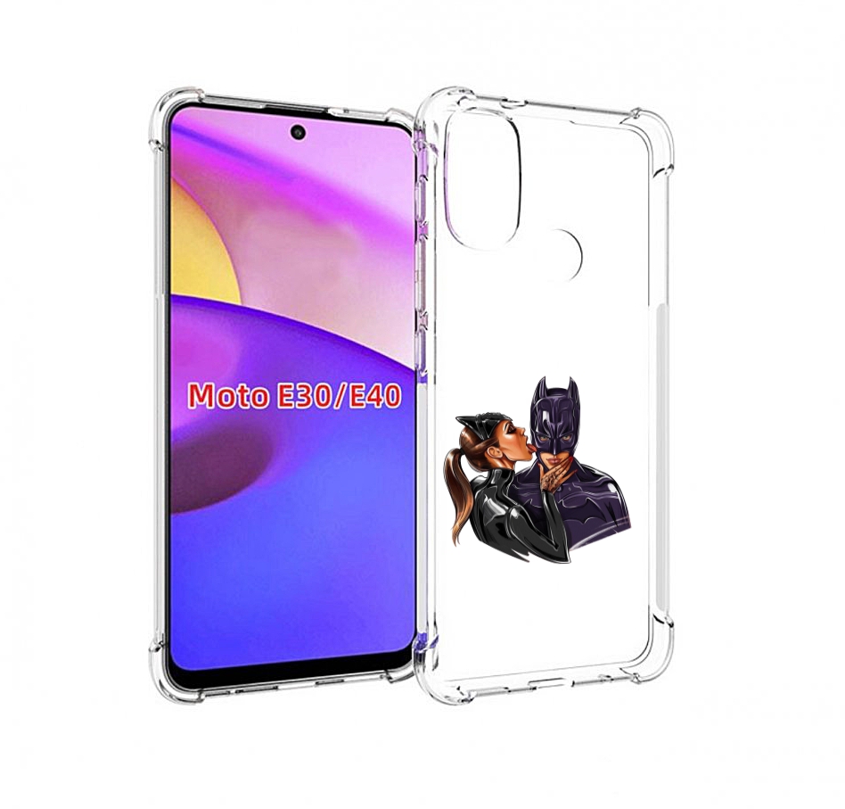 

Чехол бампер MyPads Бэтман для Motorola Moto E30., Прозрачный, Tocco
