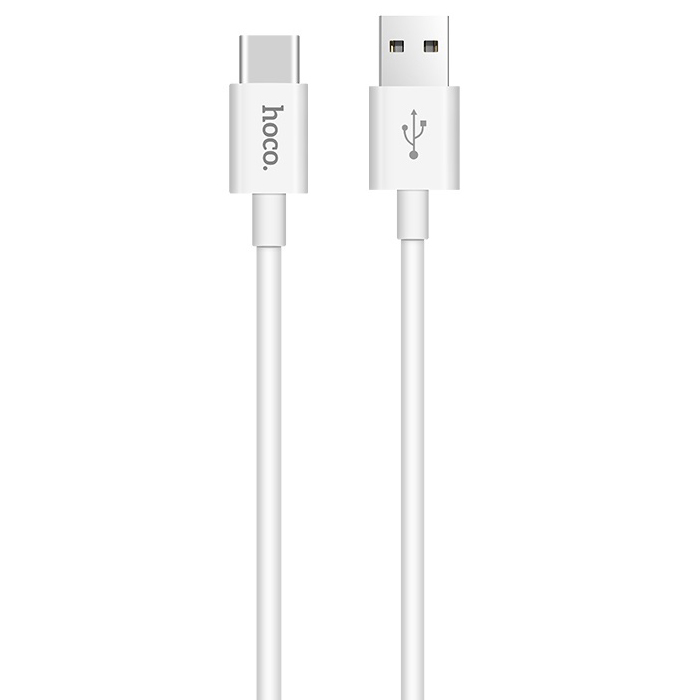 фото Кабель usb 2.0 a (m) - usb type-c (m) 1м hoco x23 skilled - белый