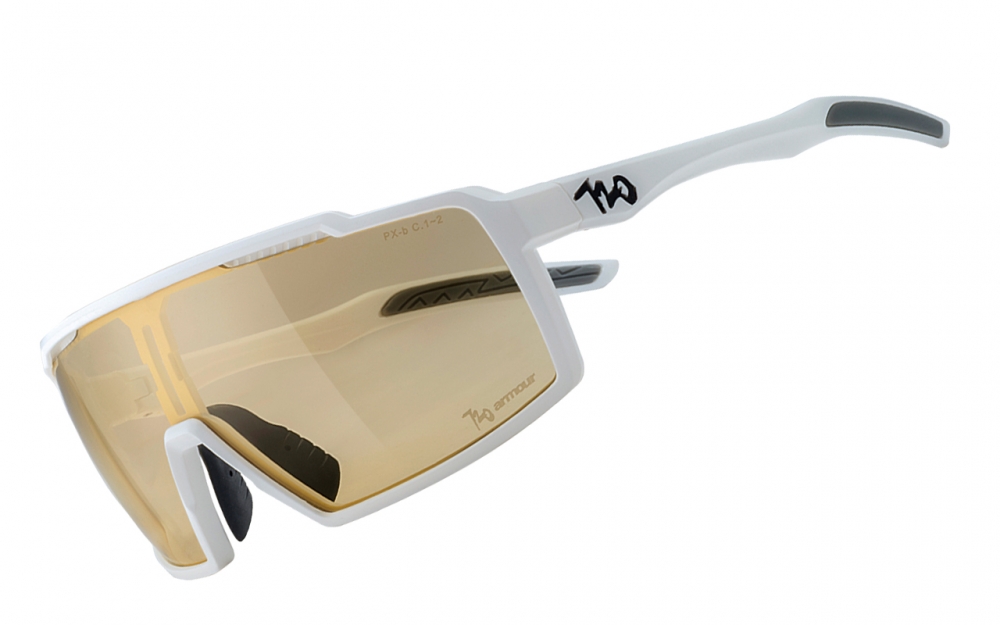 Спортивные солнцезащитные очки унисекс 720armour A-Fei matte white/photochromic yellow