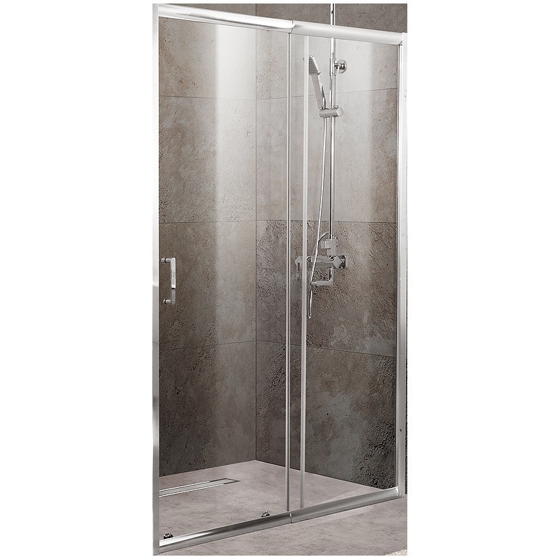 фото Belbagno душевая дверь в нишу belbagno unique bf-1-120/135-c-cr стекло прозрачное