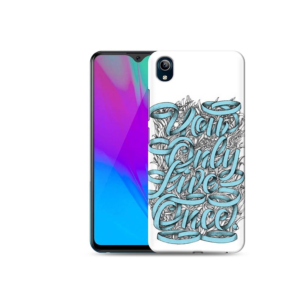

Чехол MyPads Tocco для Vivo Y91C слова из ленты абстракция (PT156610.438.607), Прозрачный, Tocco