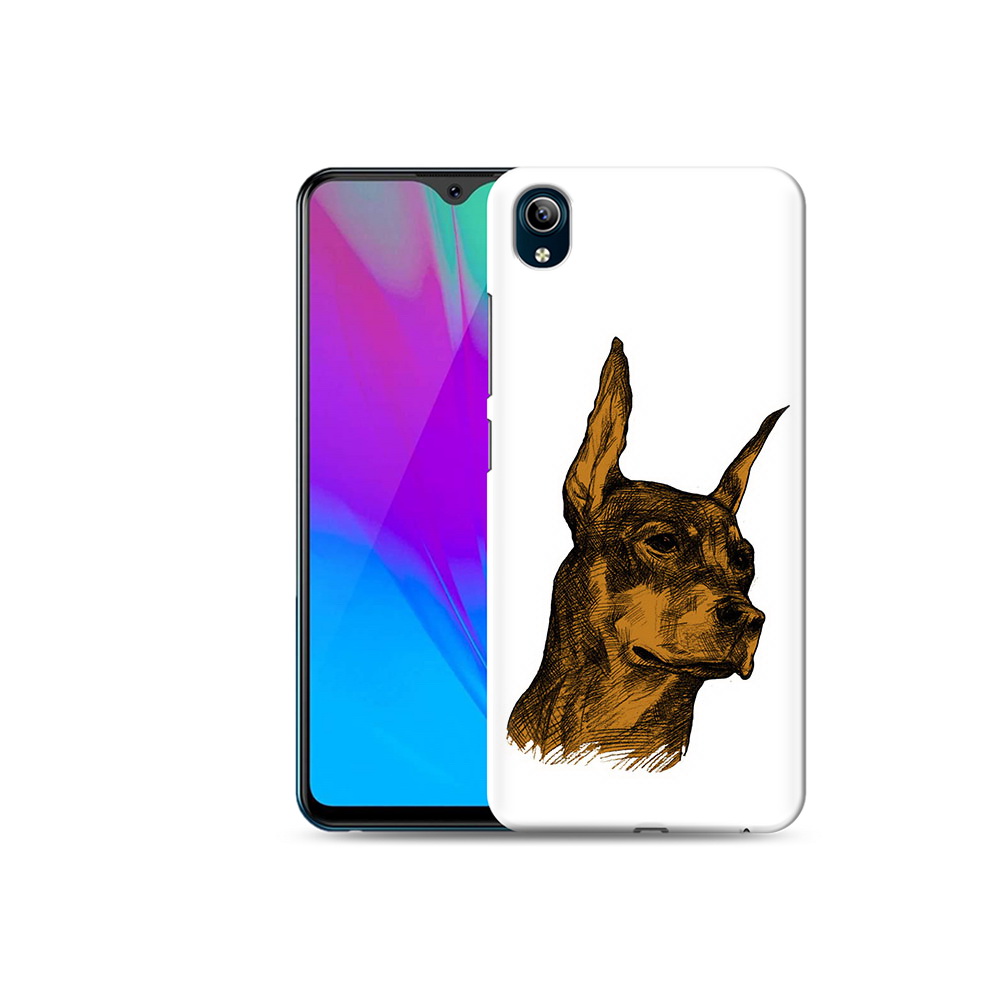 

Чехол MyPads Tocco для Vivo Y91C скетч доберман (PT156610.438.605), Прозрачный, Tocco