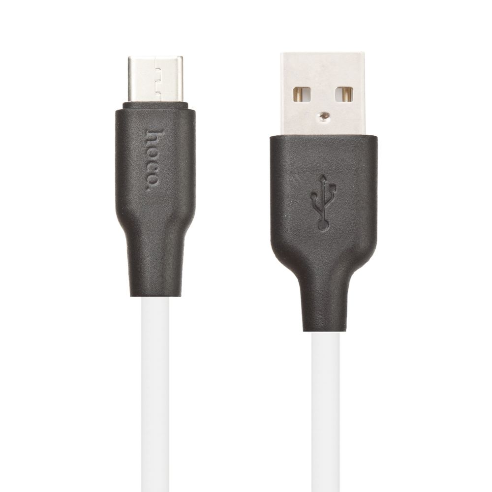 Кабель USB 2.0 A (m) - USB Type-C (m) 1м Hoco X21 Plus - Черный/Белый