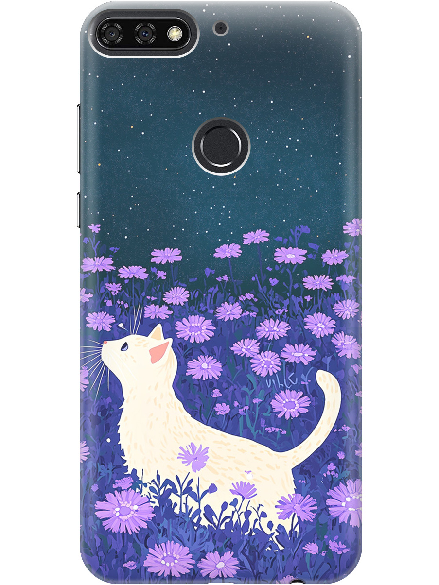 

Силиконовый чехол на Honor 7C / 7A Pro / Huawei Y6 Prime (2018) с принтом 857226, Черный;белый;фиолетовый, 717873012