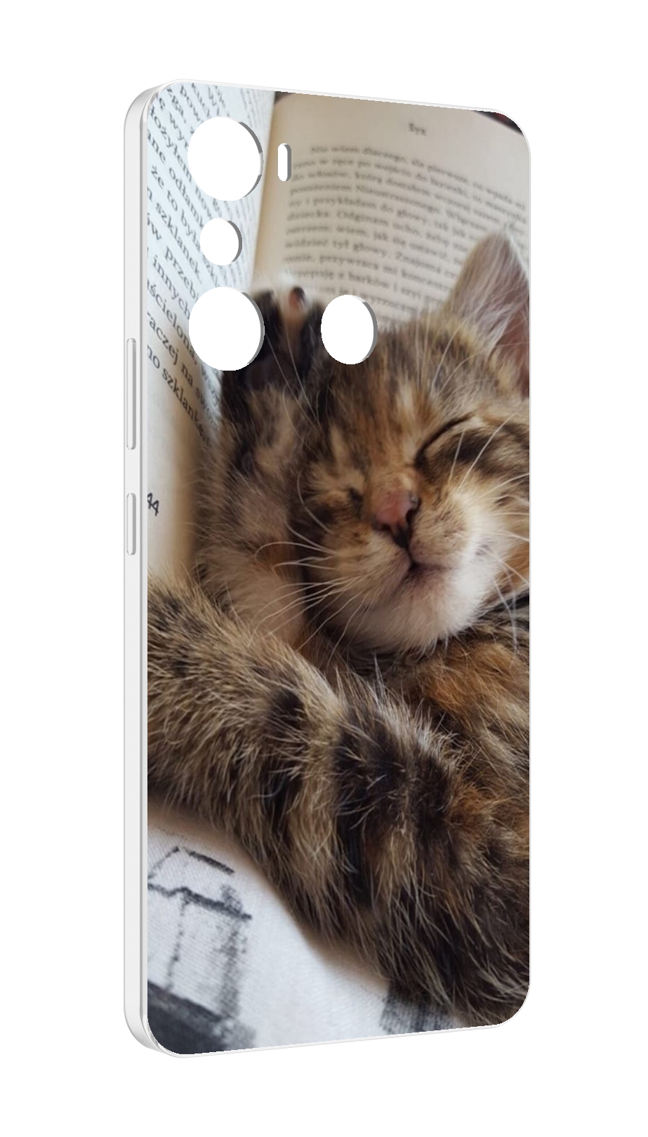 

Чехол MyPads Спящий-котенок для Infinix Hot 20i, Прозрачный, Tocco