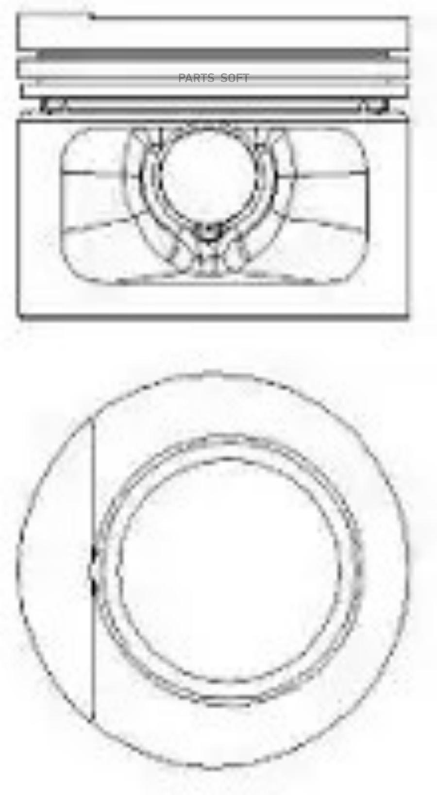 

Поршень NURAL d81x1.5x1.75x3 +0.5 Audi 80; 90; 100 1.8 82-89