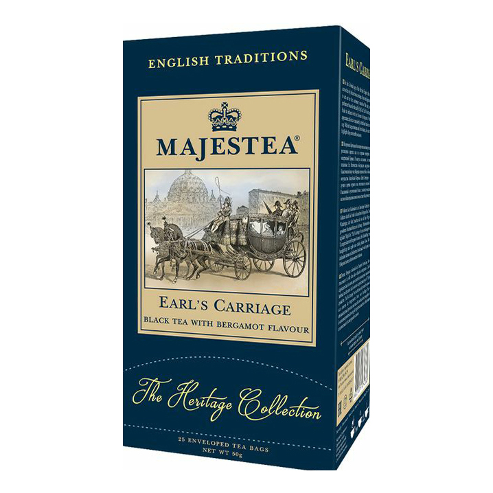 

Чай черный Majestea Earl carriage бергамот в пакетиках 2 г х 25 шт