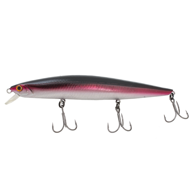 

Воблер TSURIBITO HARD MINNOW 130F/544, Белый;красный;черный, HARD MINNOW
