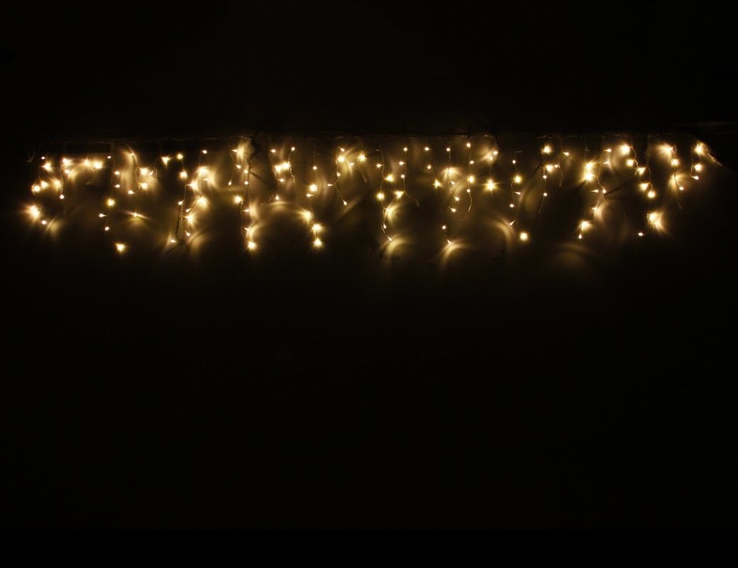 фото Электрогирлянда световая бахрома, 240 теплых белых led ламп, 4,9x0,5 м, коннектор, прозрач beauty led