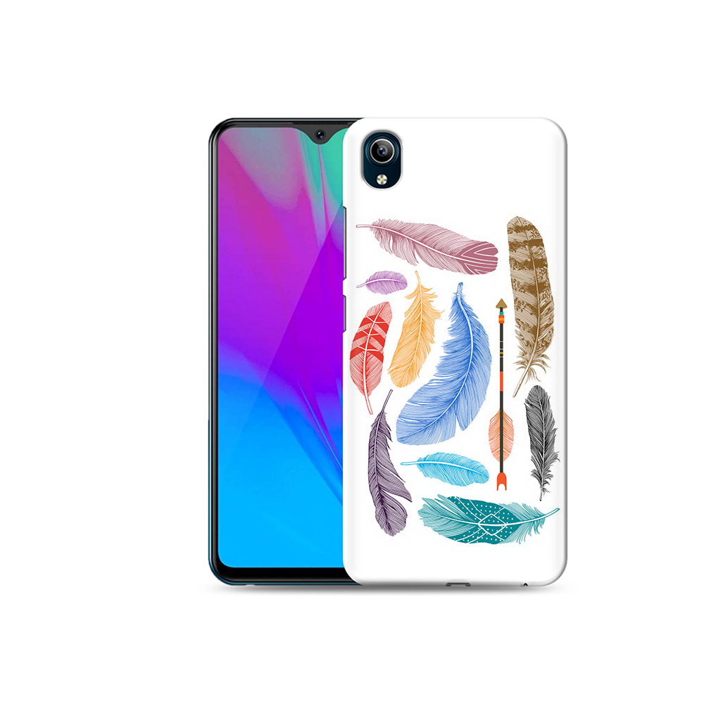 

Чехол MyPads Tocco для Vivo Y91C разноцветные перья (PT156610.438.572), Прозрачный, Tocco