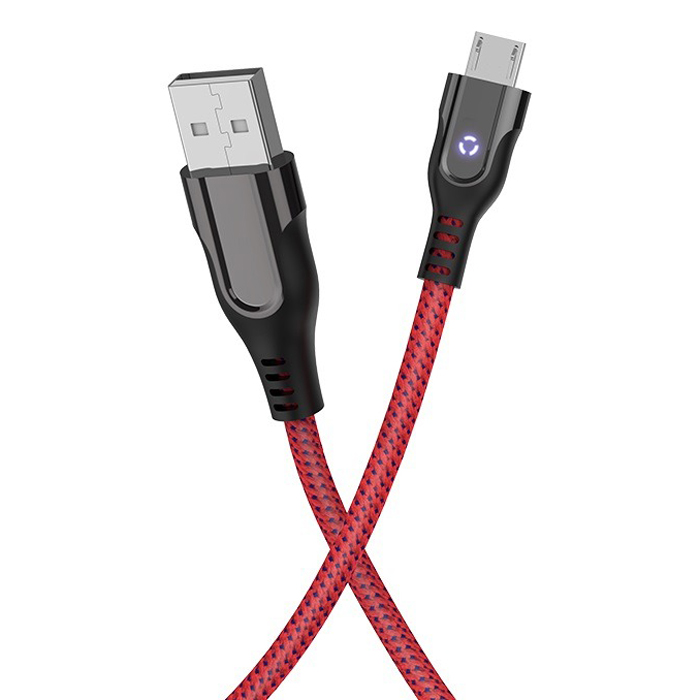 фото Кабель usb 2.0 a (m) - micro usb 2.0 b (m) 1.2м hoco u54 advantage - красный