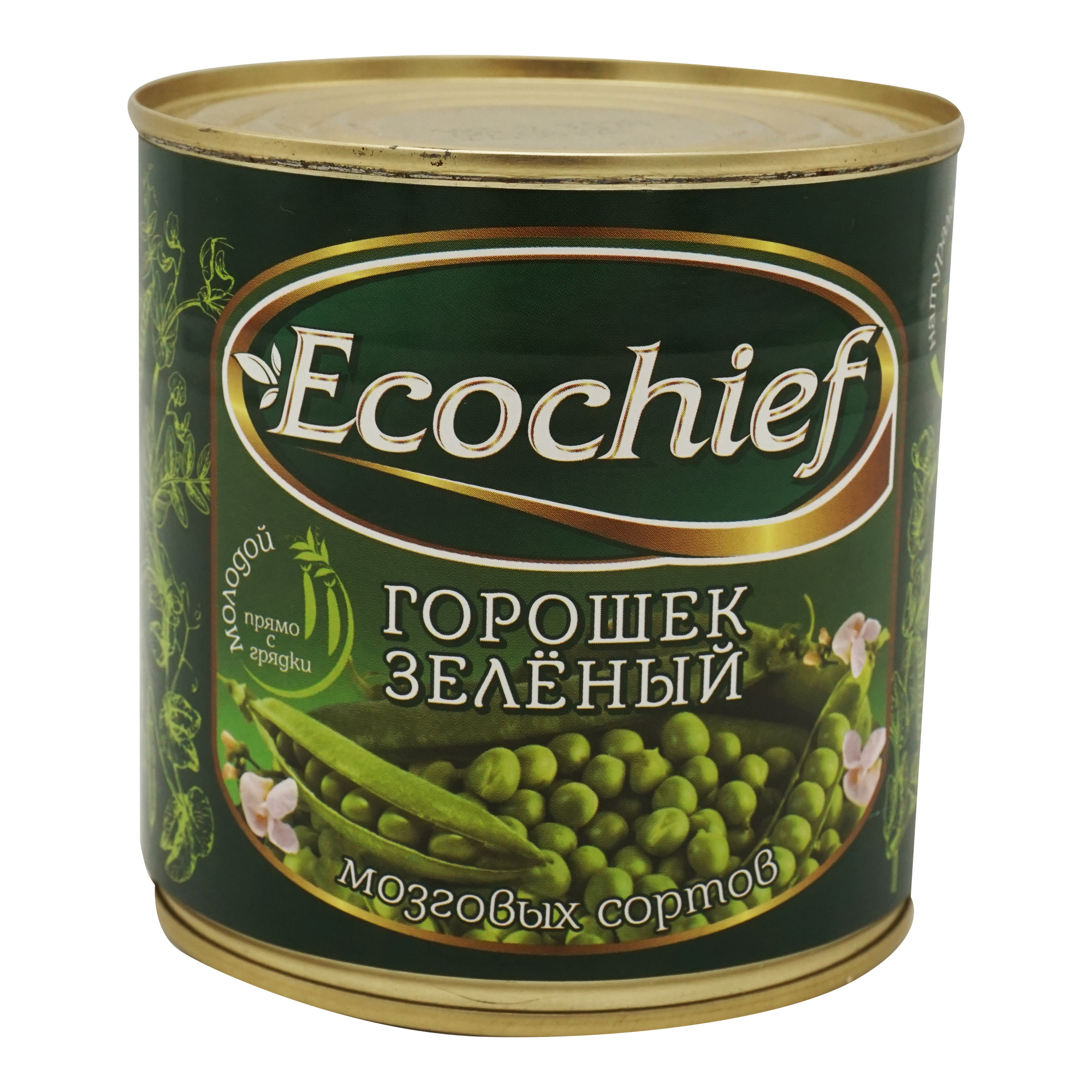 

Горошек Ecochief зеленый высшего сорта 400 г