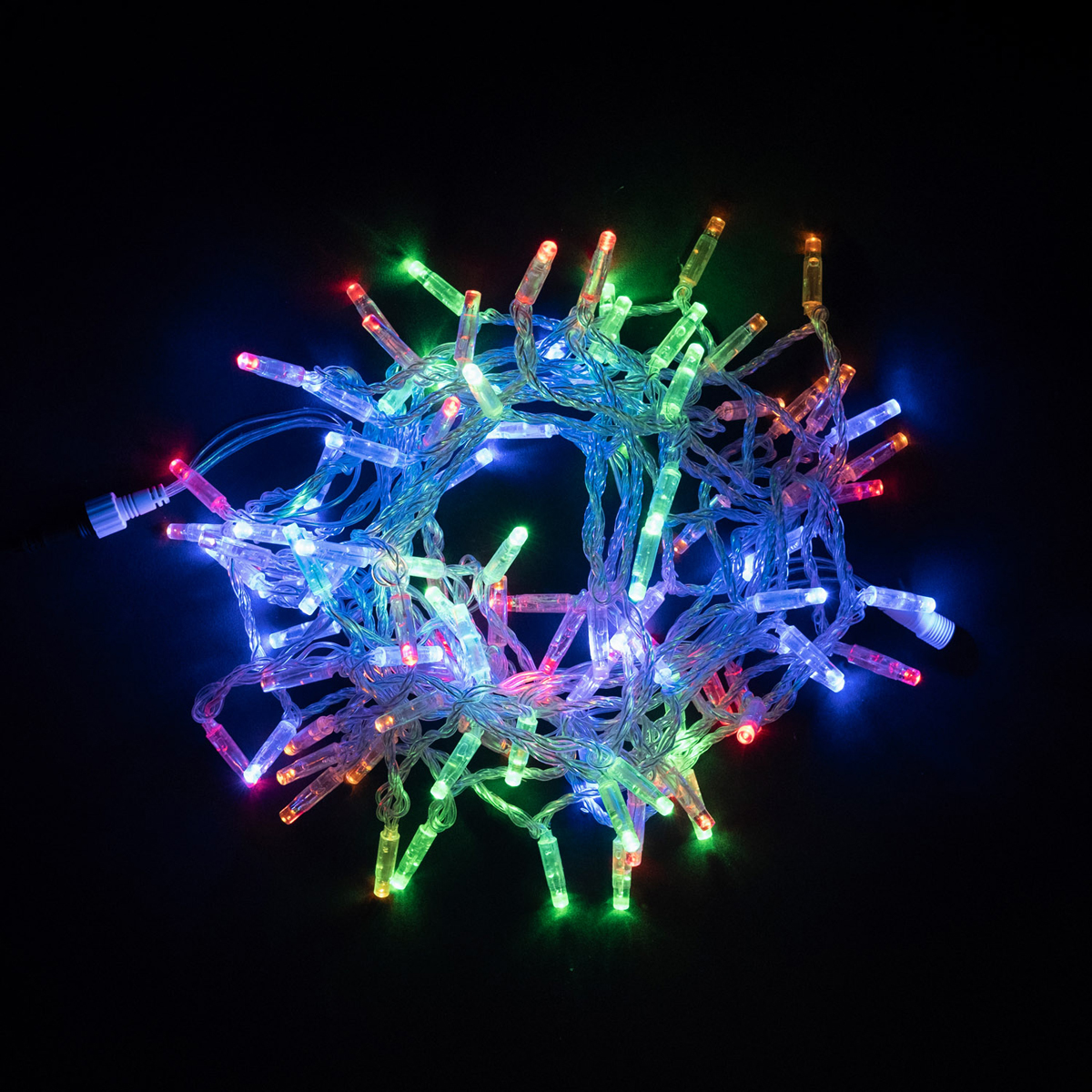 Световая гирлянда новогодняя Laitcom Нить с колпачками 10 м разноцветный/RGB
