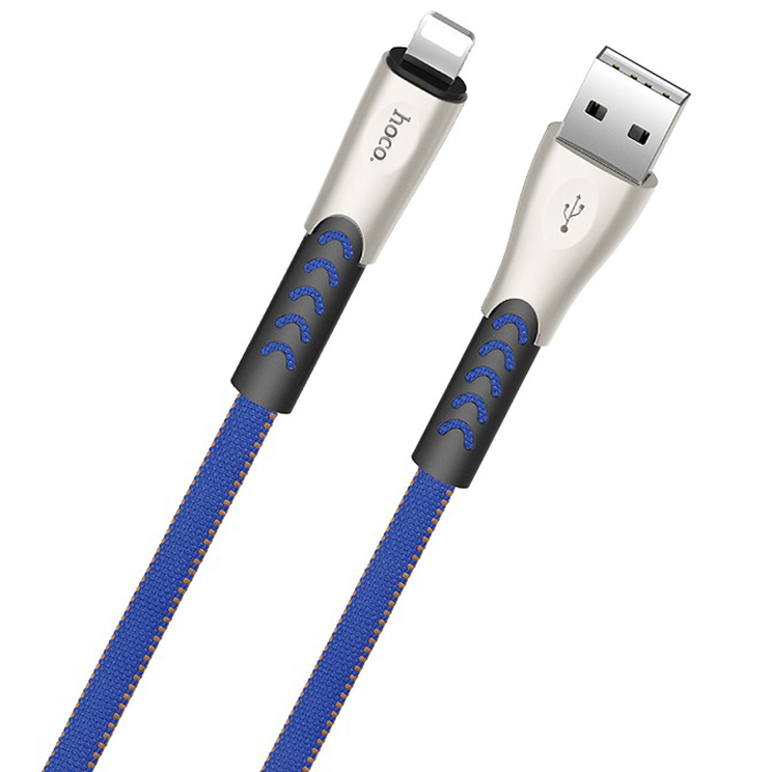 фото Кабель usb 2.0 a (m) - lightning (m) 1.2м hoco u48 superior speed - синий