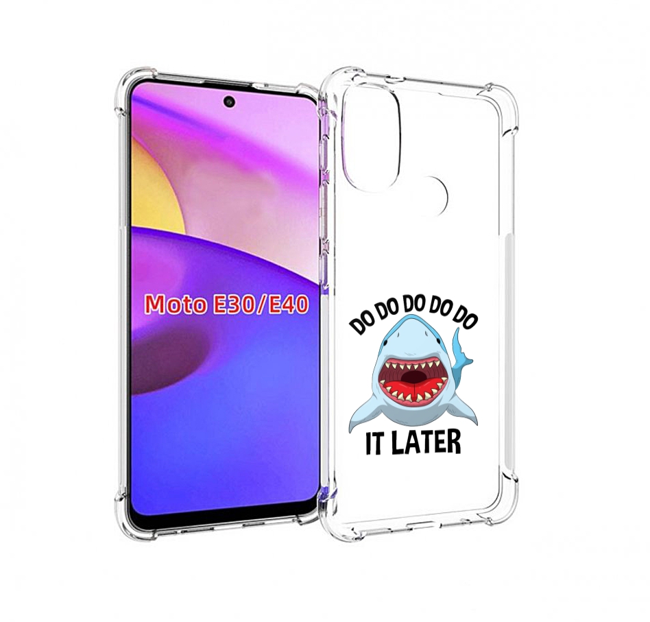 

Чехол бампер MyPads Акула для Motorola Moto E30., Прозрачный, Tocco