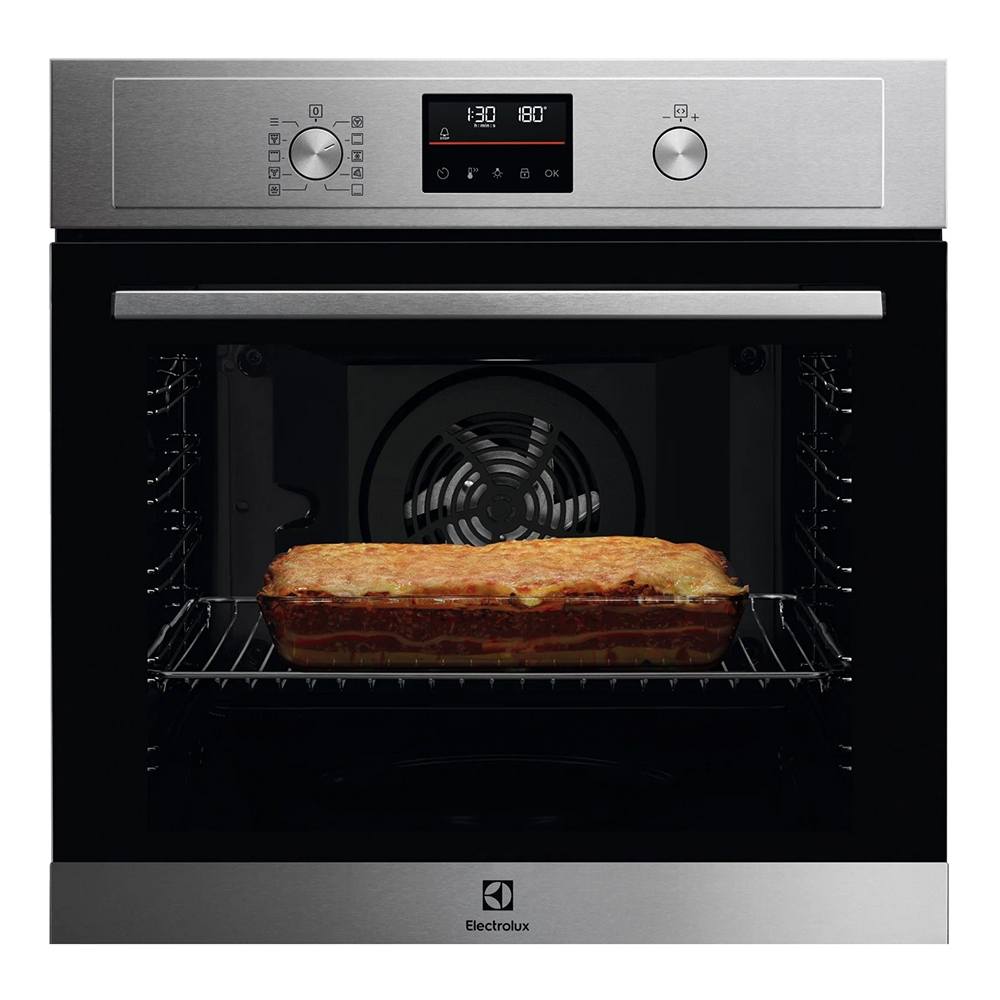 

Встраиваемый электрический духовой шкаф Electrolux EOF4P56X серебристый, черный, EOF4P56X