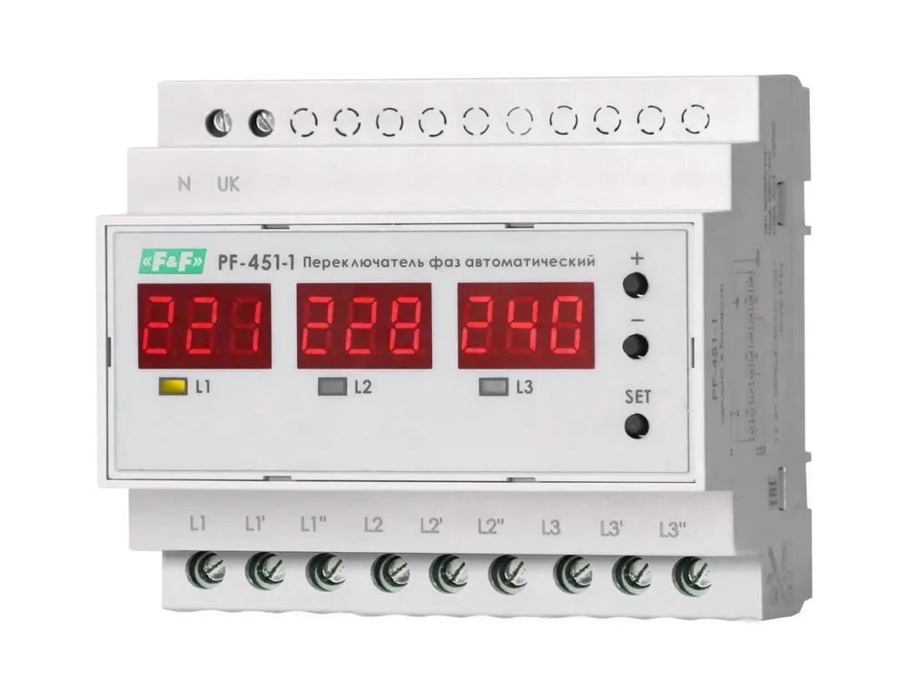 

Переключатель фаз Евроавтоматика F&F PF-451-1 EA04.005.005