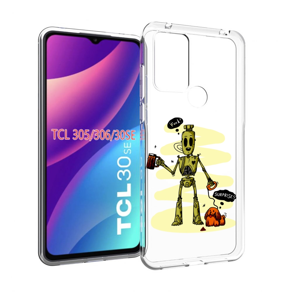 

Чехол MyPads прикольный робот для TCL 30SE/305/306/30E, Tocco