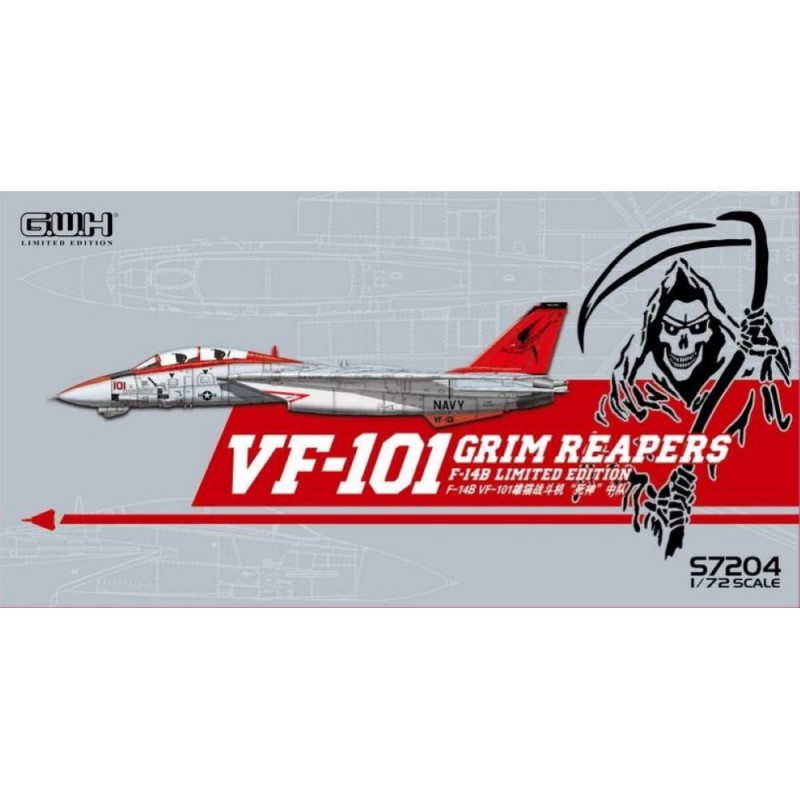 

Сборная модель Great Wall Hobby US Navy F-14B VF-101 Grim Reapers S7204