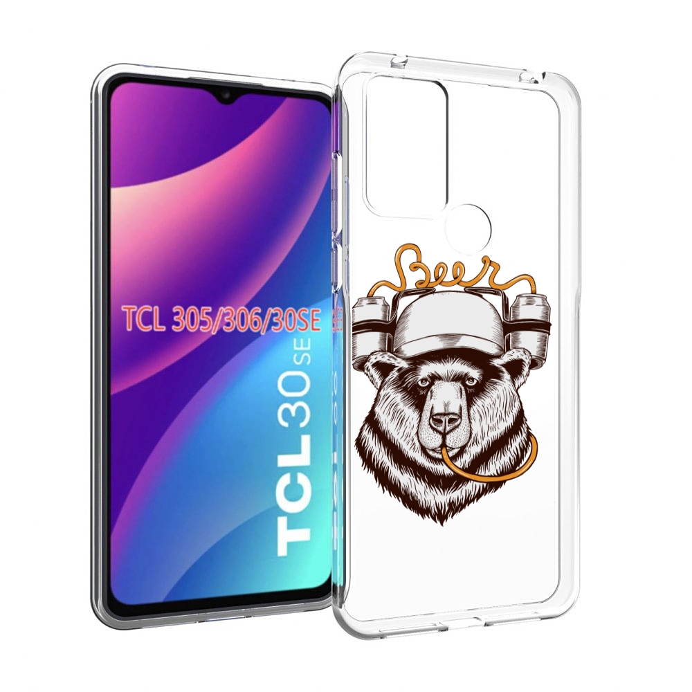 

Чехол MyPads пивной медведь для TCL 30SE/305/306/30E, Tocco