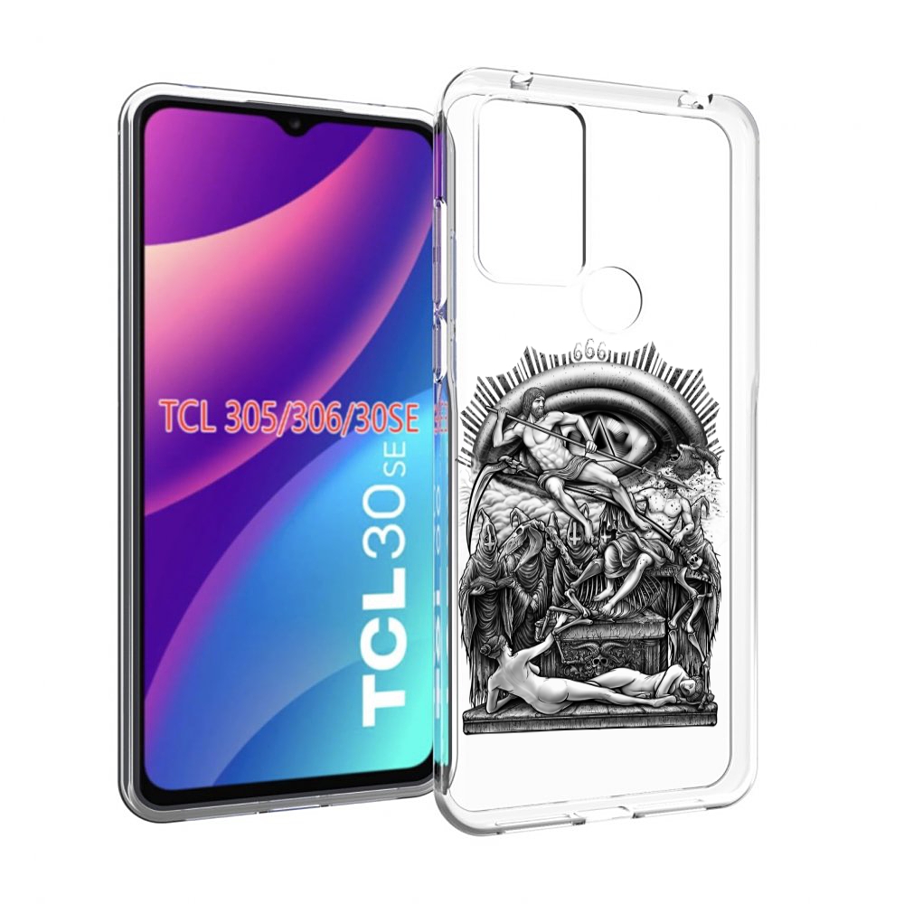 

Чехол MyPads оракул черно белый для TCL 30SE/305/306/30E, Tocco