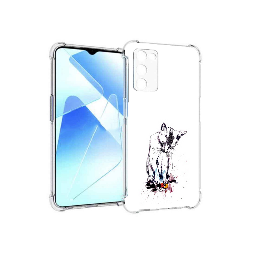 

Чехол MyPads Tocco для Infinix Zero X Pro кот и микки, Прозрачный, Tocco