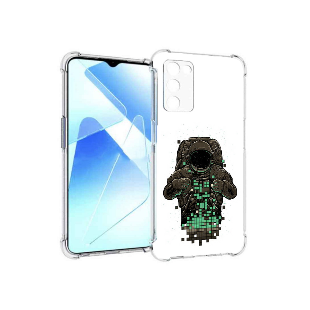 

Чехол MyPads Tocco для Infinix Zero X Pro космонавт с пикселями, Прозрачный, Tocco