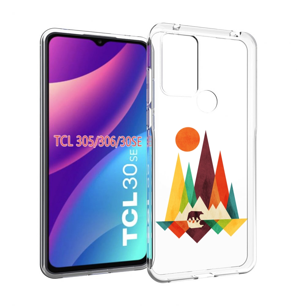 

Чехол MyPads нарисованные горы с медведем для TCL 30SE/305/306/30E, Tocco