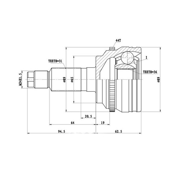 

ШРУС наружный Zikmar z87257r