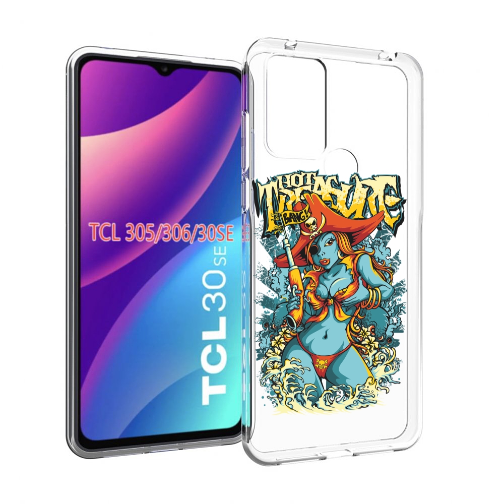 

Чехол MyPads нарисованная синяя девушка комикс для TCL 30SE/305/306/30E, Tocco