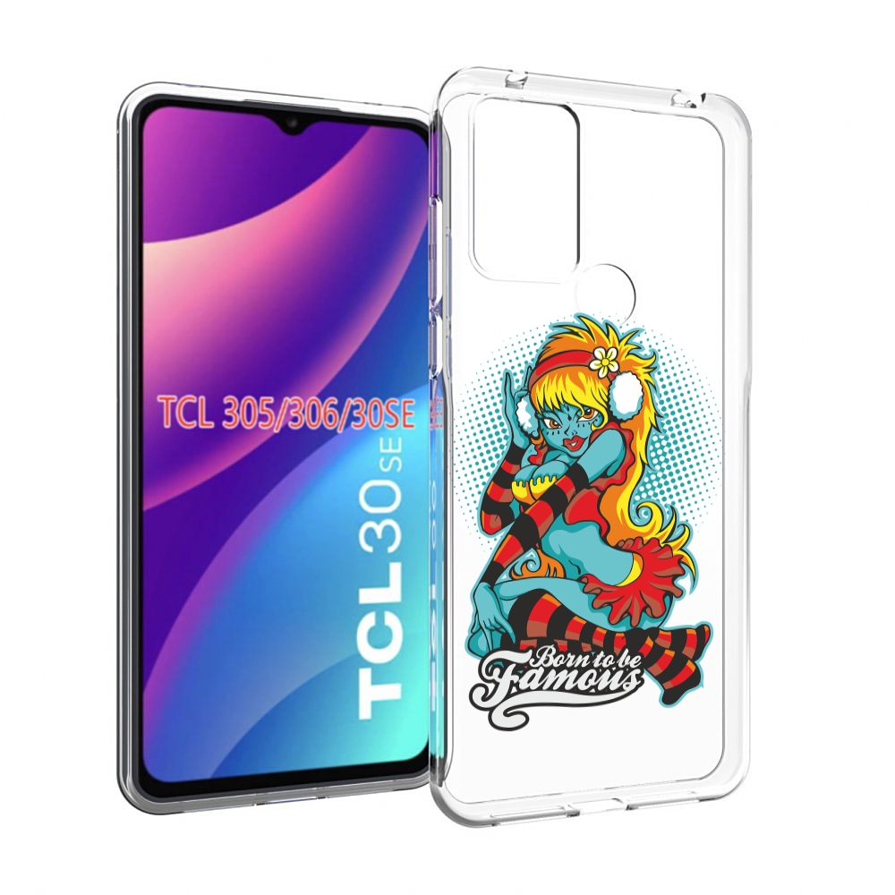 

Чехол MyPads нарисованная девушка в наушниках для TCL 30SE/305/306/30E, Tocco