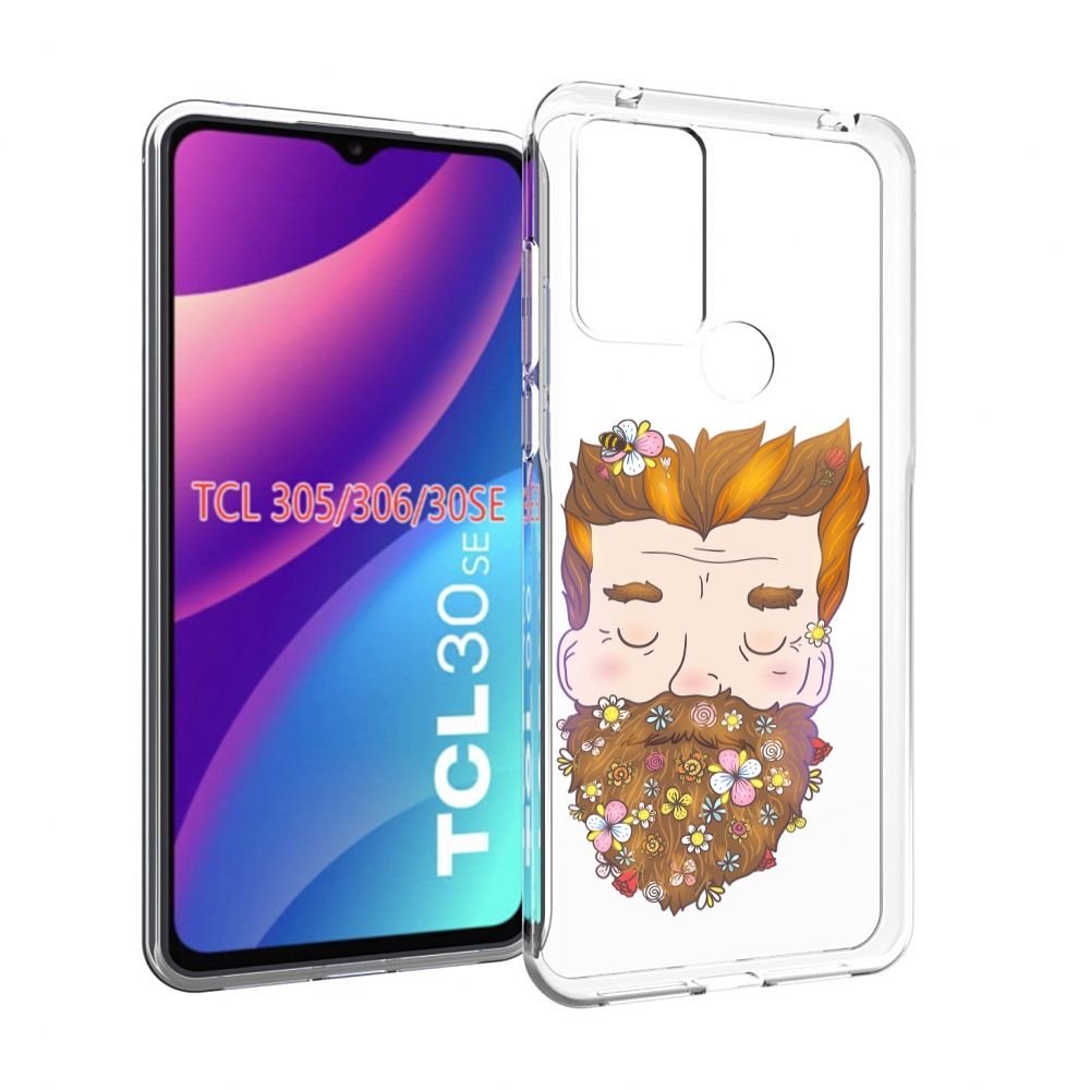 

Чехол MyPads мужчина с цветами в бороде для TCL 30SE/305/306/30E, Tocco