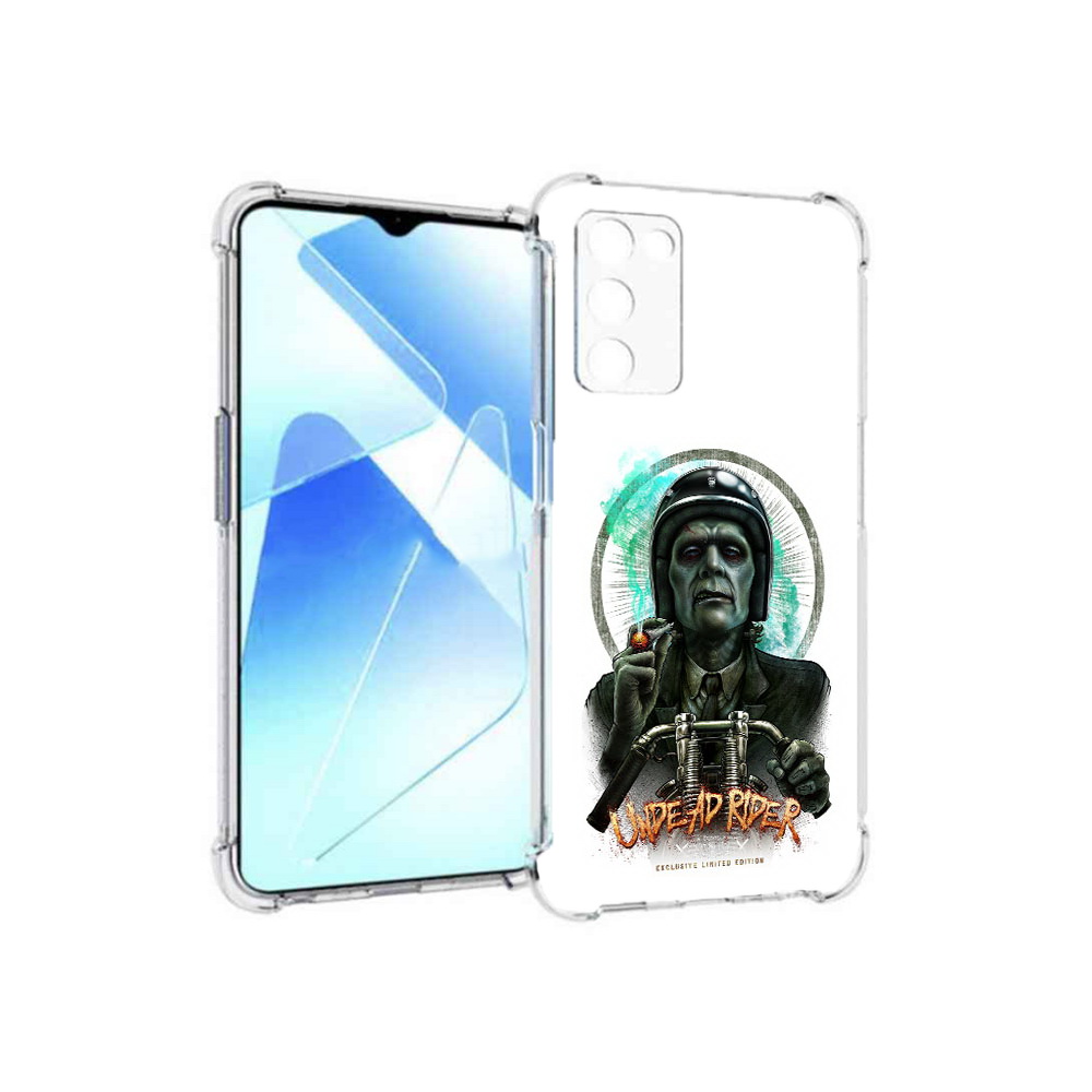 

Чехол MyPads Tocco для Infinix Zero X Pro зеленый мужчина с сигаретой на мотоцикле, Прозрачный, Tocco
