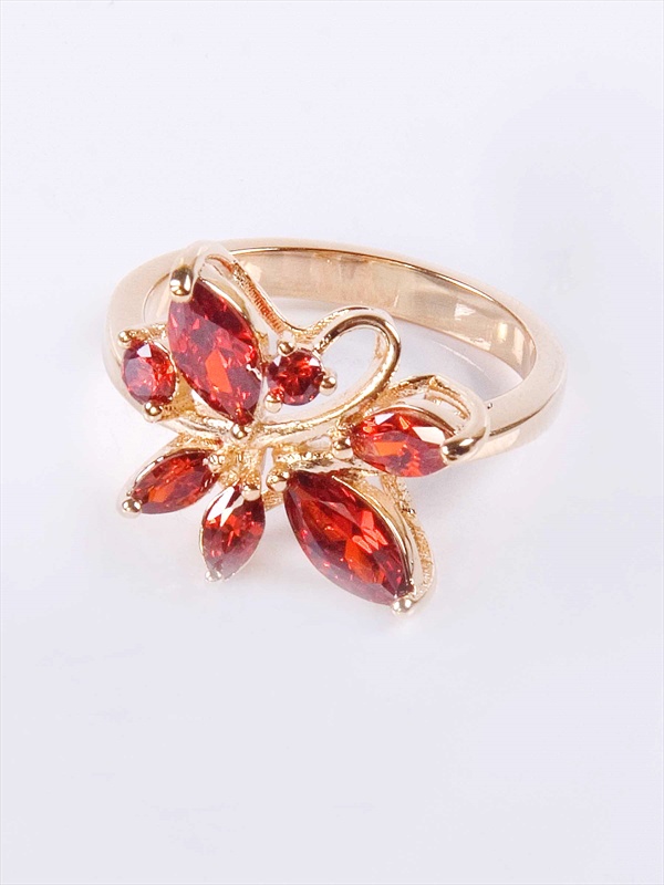 

Кольцо из бижутерного сплава р.18 Lotus Jewelry 3040R-15gn, гранат/циркон, 3040R-15gn