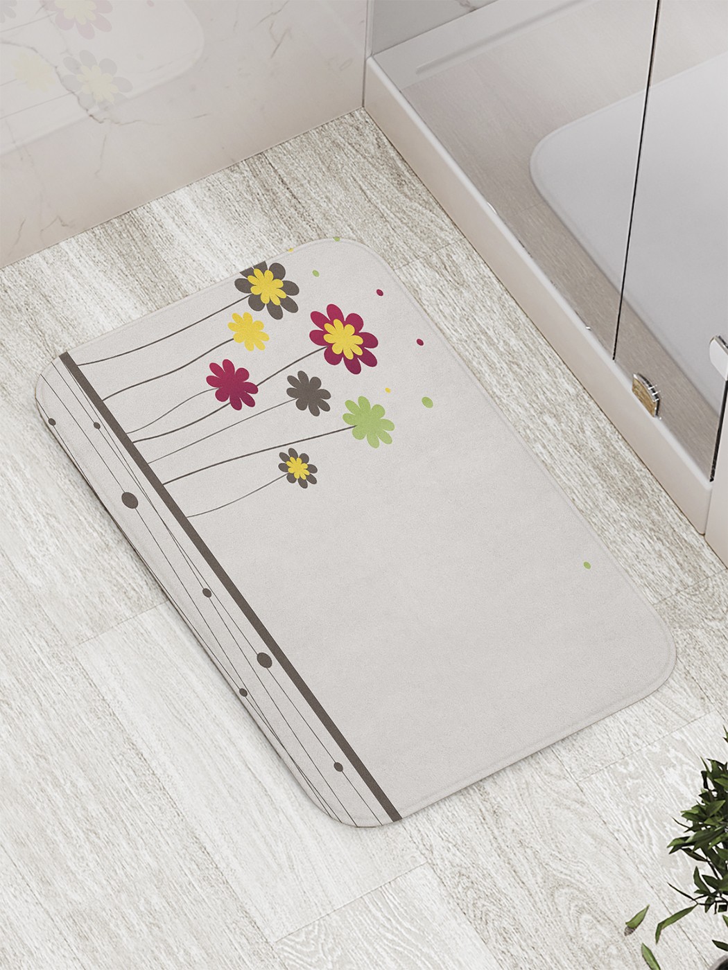 

Коврик противоскользящий для ванной, сауны, бассейна, 77х52 см bath_60721 JoyArty