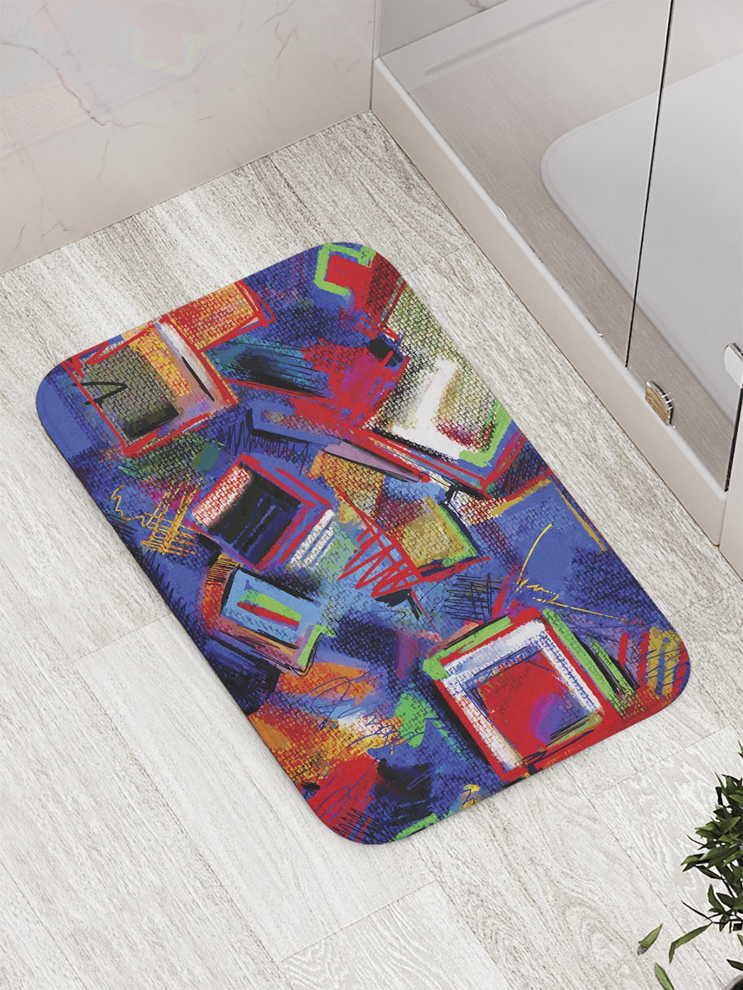 

Коврик противоскользящий для ванной, сауны, бассейна, 77х52 см bath_60718 JoyArty