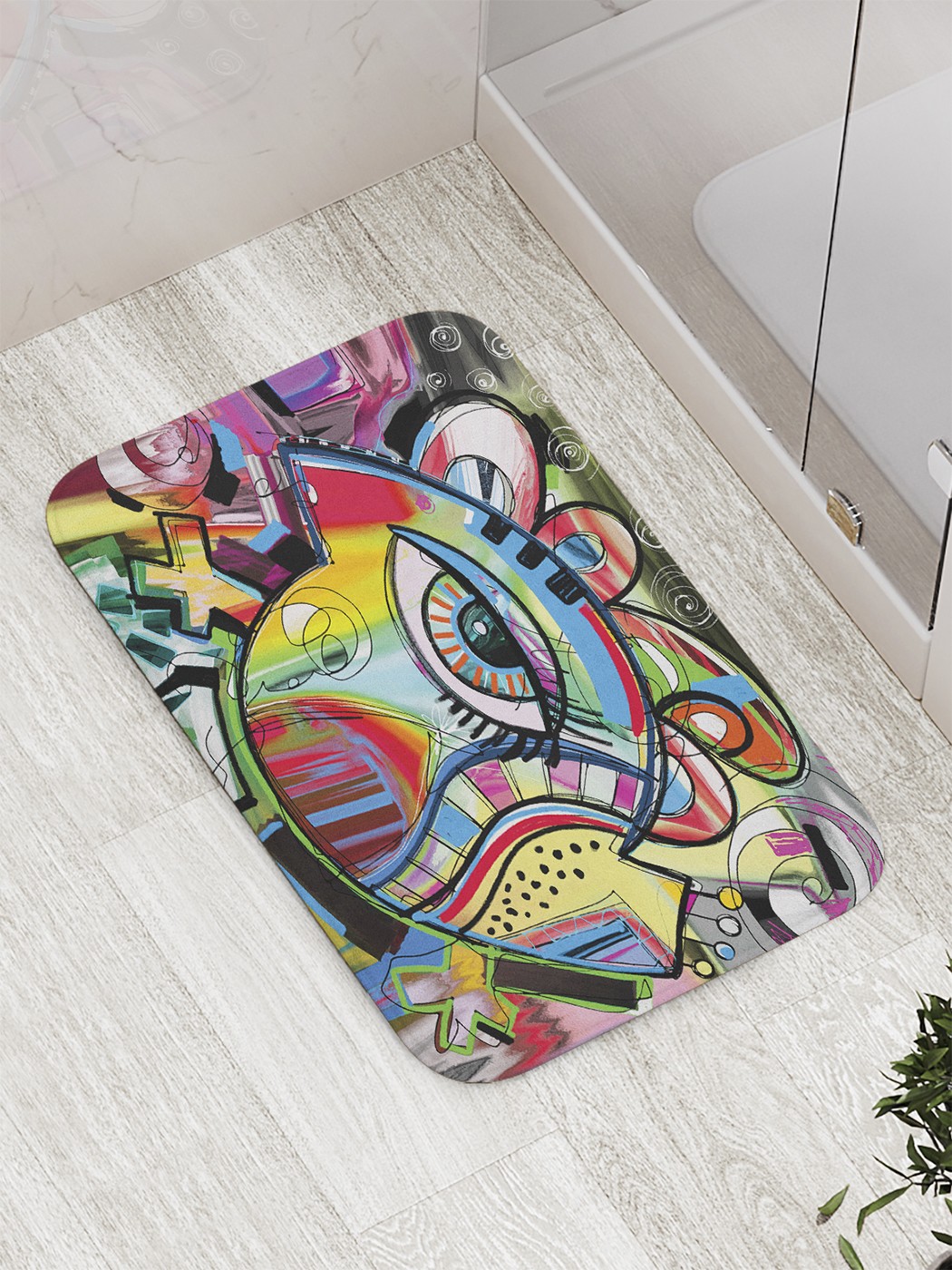 

Коврик противоскользящий для ванной, сауны, бассейна, 77х52 см bath_60717 JoyArty