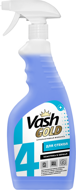 

Средство для мытья стекол, пластика и зеркал Vash Gold 500 мл