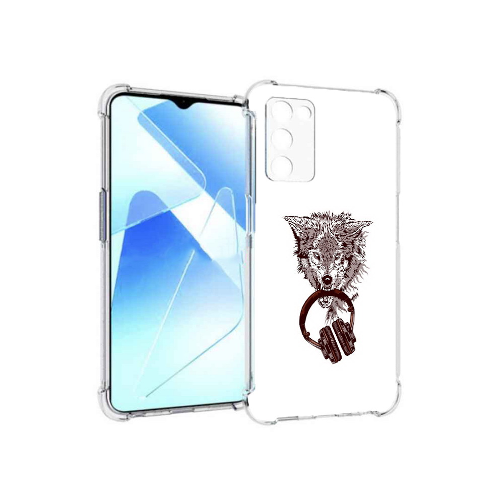 

Чехол MyPads Tocco для Infinix Zero X Pro дикий волк, Прозрачный, Tocco