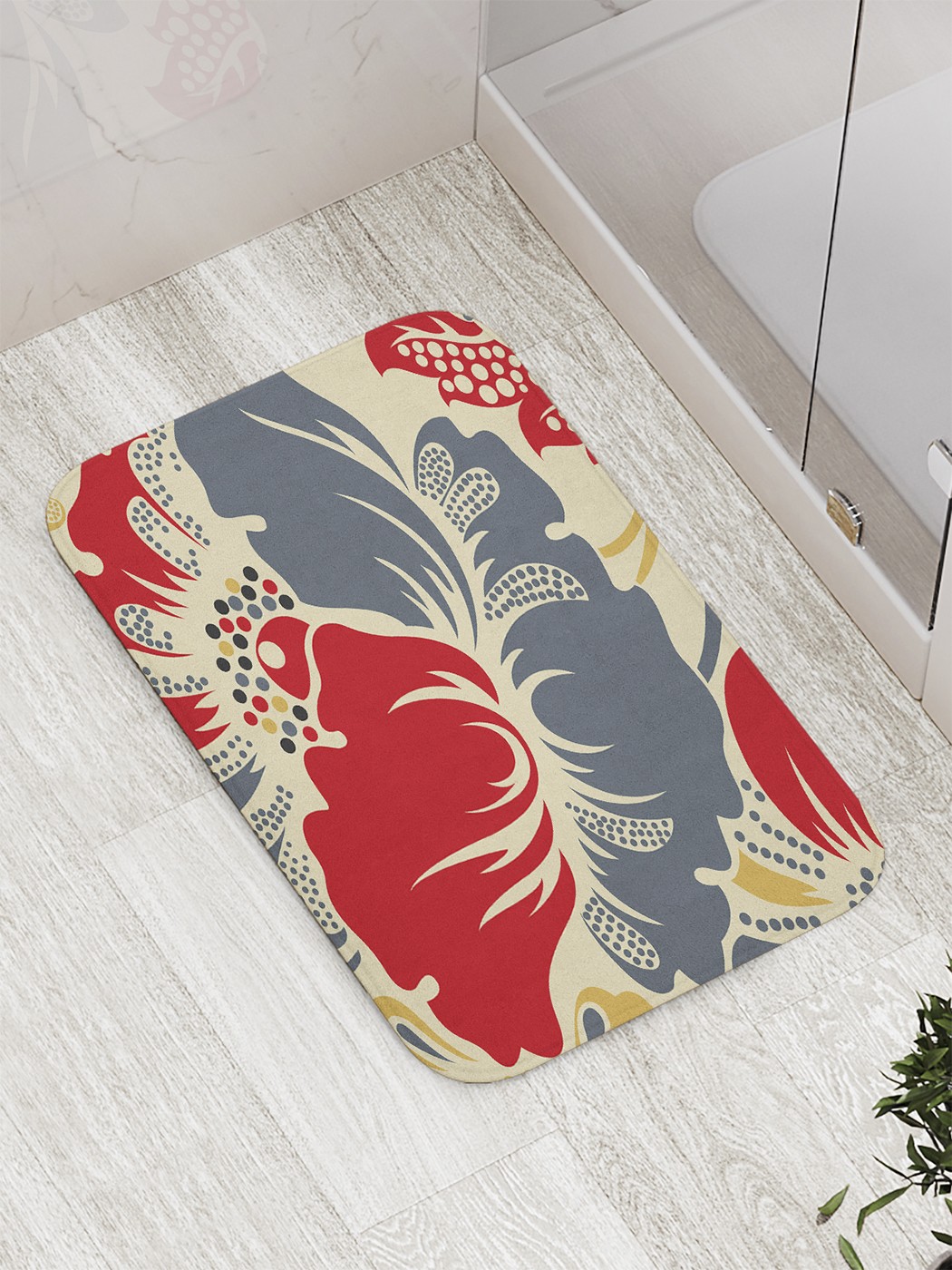 

Коврик противоскользящий для ванной, сауны, бассейна, 77х52 см bath_60703 JoyArty