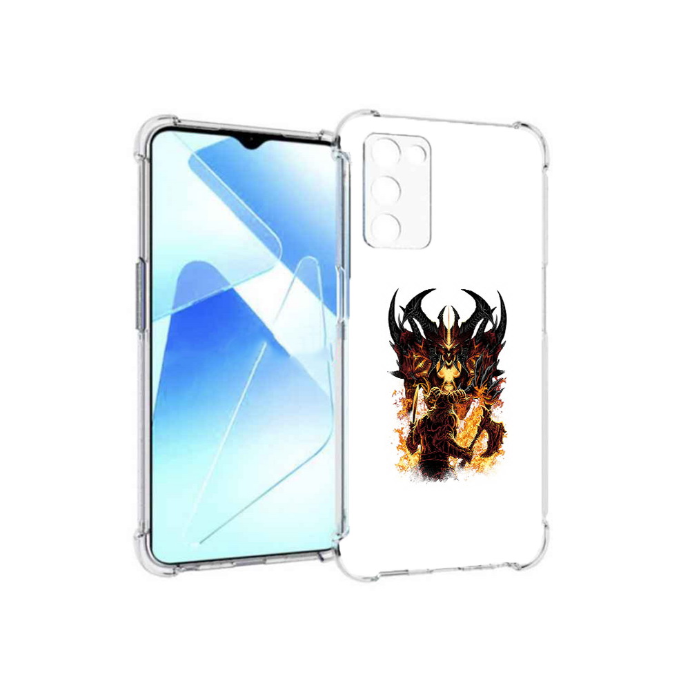 

Чехол MyPads Tocco для Infinix Zero X Pro демон shadow fiend, Прозрачный, Tocco