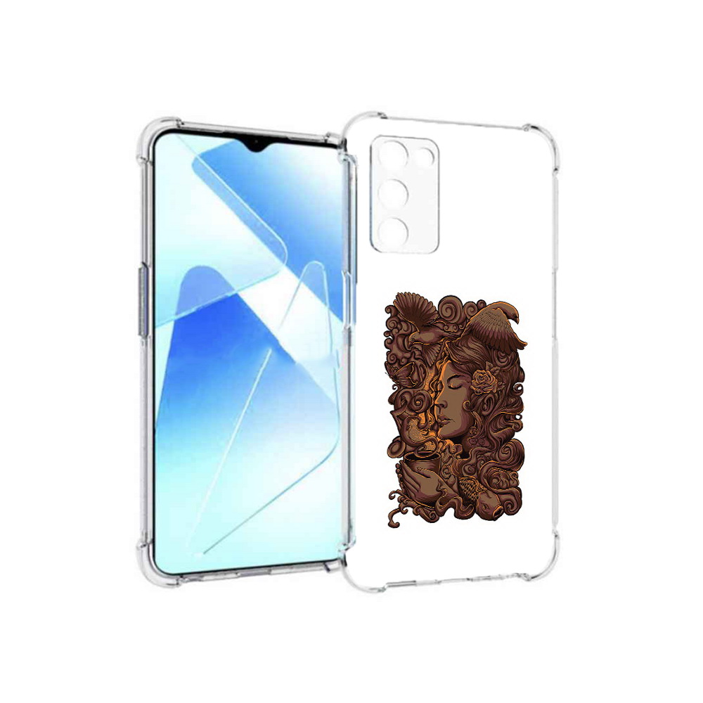 

Чехол MyPads Tocco для Infinix Zero X Pro девушка с длинными волосами абстракция, Прозрачный, Tocco