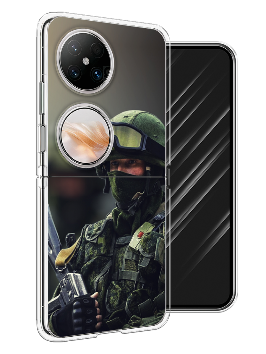 

Чехол Awog на Huawei Pocket 2 "Солдат", Зеленый;серый, 6123850-1
